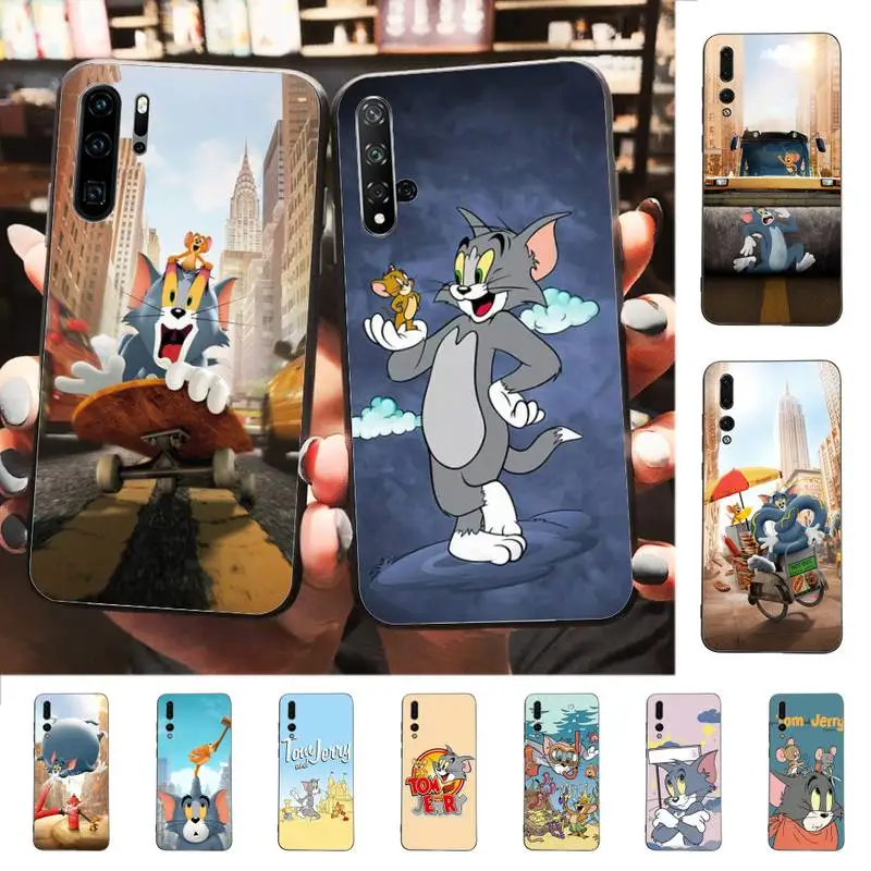 

Cartoon Cat And Mouse Phone Case for Huawei P30 40 20 10 8 9 lite pro plus Psmart2019