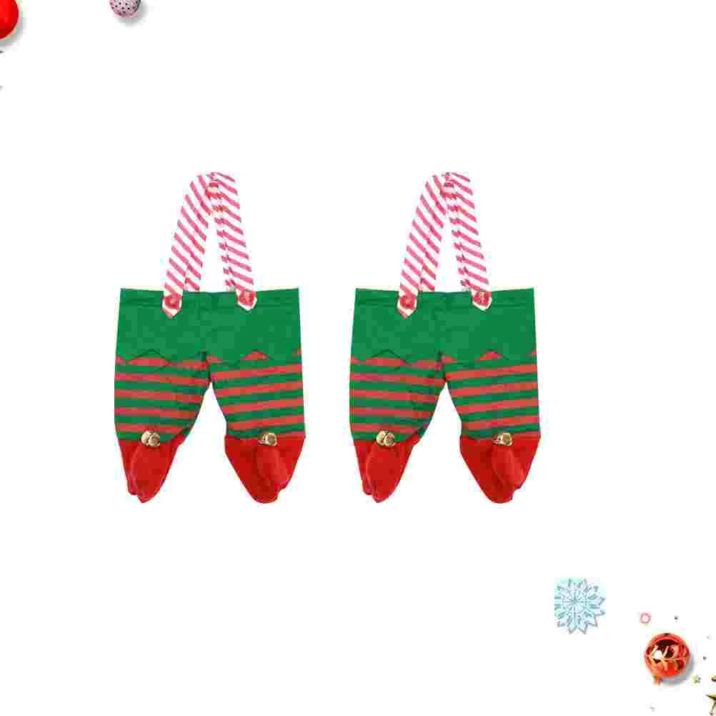 

2pcs Christmas Bottle Cover Shoes Bag Santa Claus Suit Bottle Bags For Christmas Table Centerpiece Decor Xmas Gift