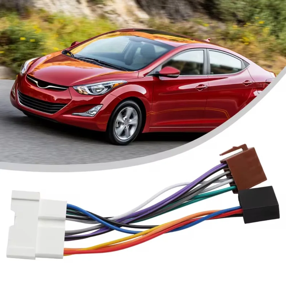 Фото Кабель-адаптер ISO 12В для автомобильного радио, разъем для Kia, Hyundai Santa Fe, Sonata, Accent, Elantra, Getz, Tucson №1