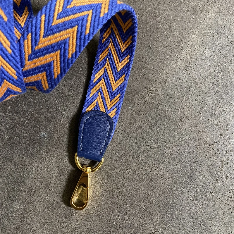 Evelyn Bag With Shoulder Strap Color Woven Canvas Shoulder Strap All-match Leather Diagonal Bag Strap Accessories