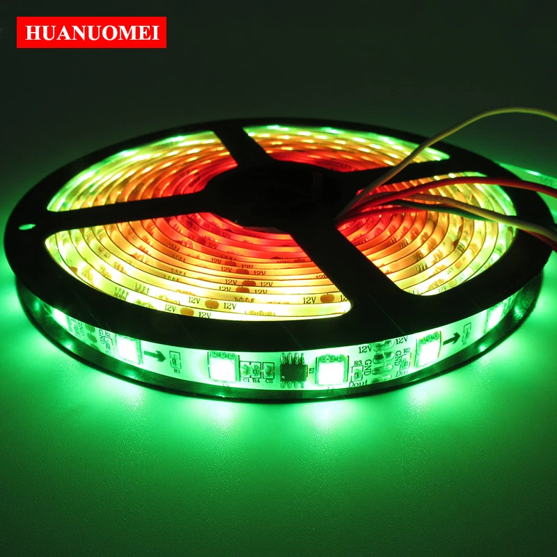 DC 12 В 48 светодиодов/M WS2811 Светодиодные ленты 5050 SMD RGB Pixel Цифровая гибкая лента для