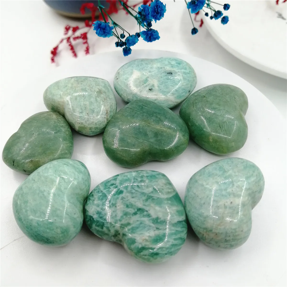 

Хрустальный Амазонит, искусственный камень в форме сердца, искусственный камень