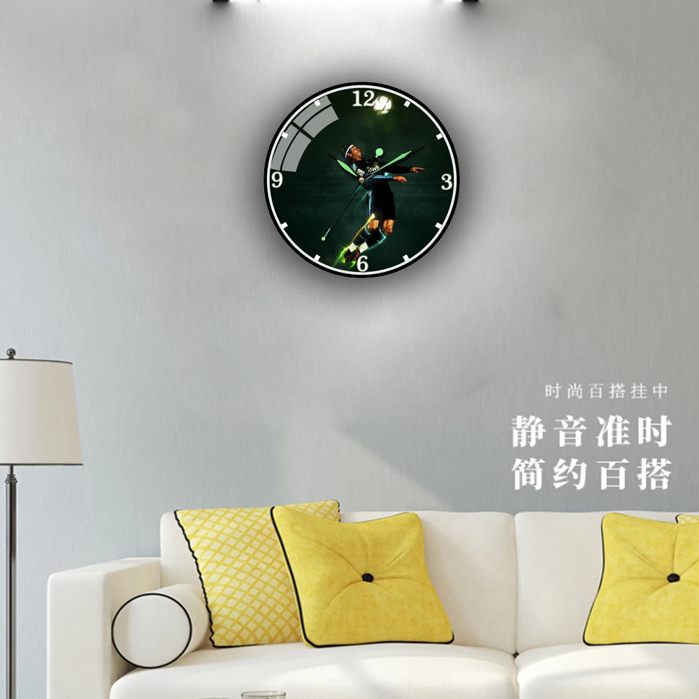 

Game Player Wall Clock Kitchen Home Living Room Decorative Kitchen Wall Decor Hanging Clocks With Luminous