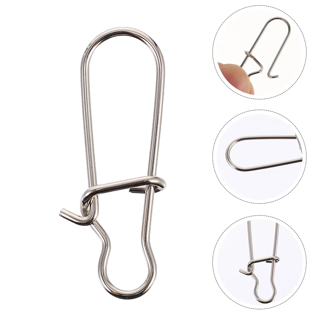

100 Pcs Button Fishing Buckle Gadgets Accessories Stainless Steel Connector Pin