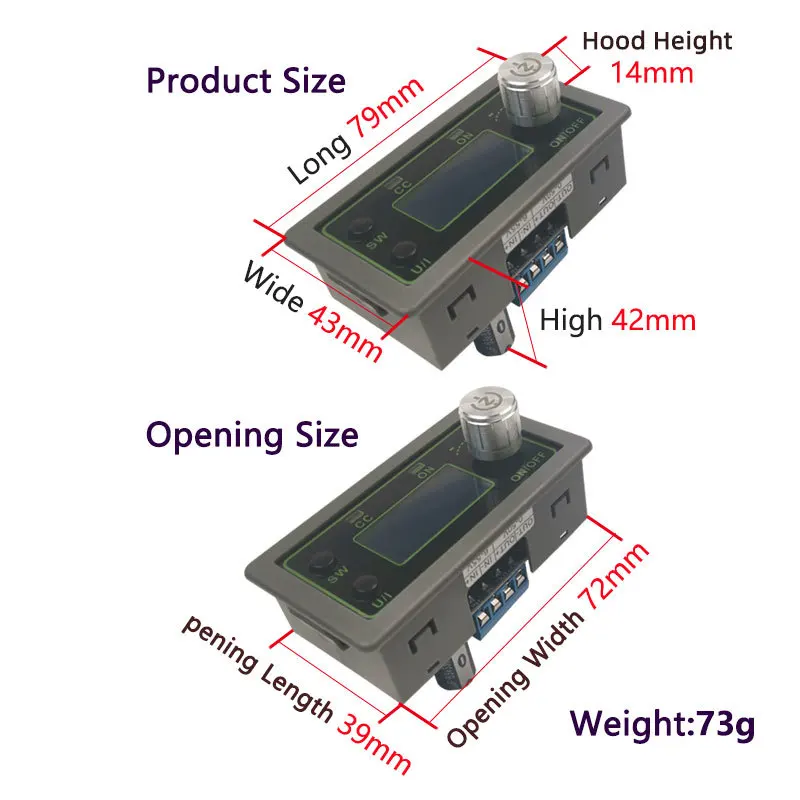 WZ5005L DC понижающий преобразователь CC CV модуль питания 50 В 5 А 250 Вт регулируемый