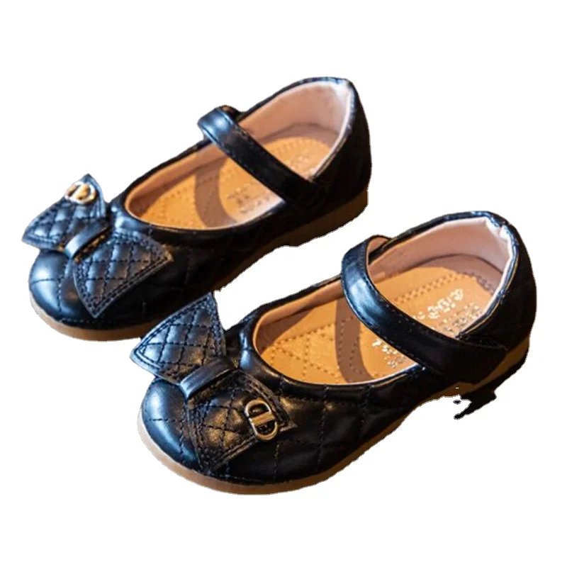 

Кожаные туфли для девочек, новинка весны 2022, Корейская версия, детская мягкая подошва в иностранном стиле, мягкая подошва, туфли для принцес...