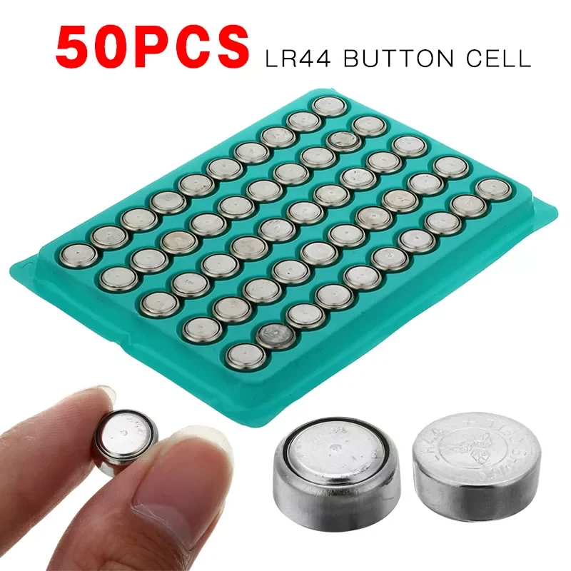 

Pohiks 50pcs LR44 AG13 1.5V Button Battery AG13 357 SR44 A76 LR1154 Cell Coin Alkaline Batteries For Watch Calculator