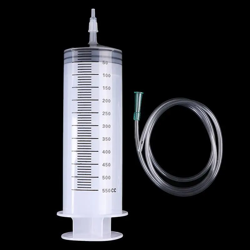 

One Or 4pcs 10-550ml Large Capacity Syringe Reusable Pump Measuring With Tube Feeding Ink Pumping Oil Feeding Enema Glue Filling