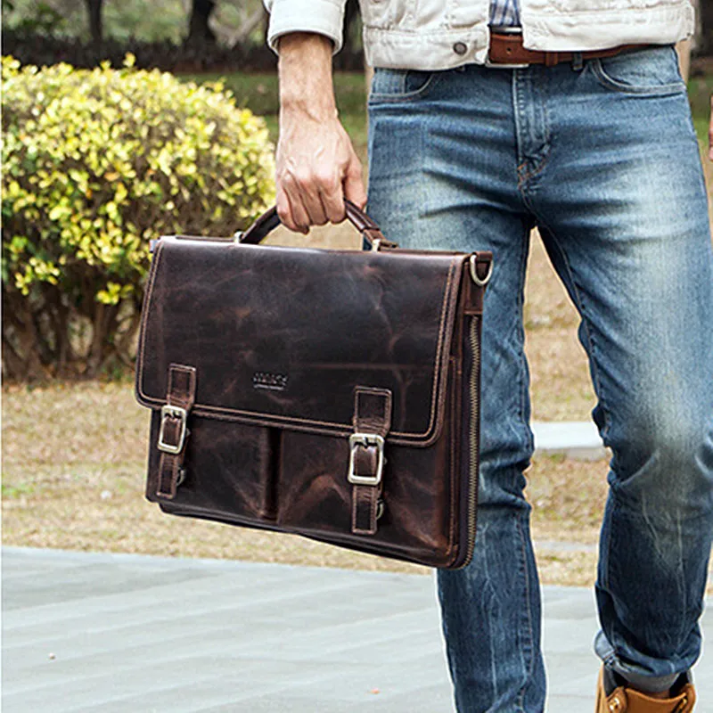 

Новый европейский и американский кожаный мужской деловой портфель, сумки, многофункциональная сумка для ноутбука, мужские сумки через плечо