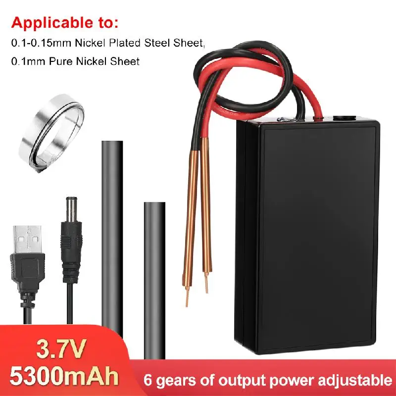 

For 18650 Battery Plate Spot Welding Mini Portable DIY Spot Welding Machine 6 Gear Adjustable Mini Spot Welder with Nickel Sheet
