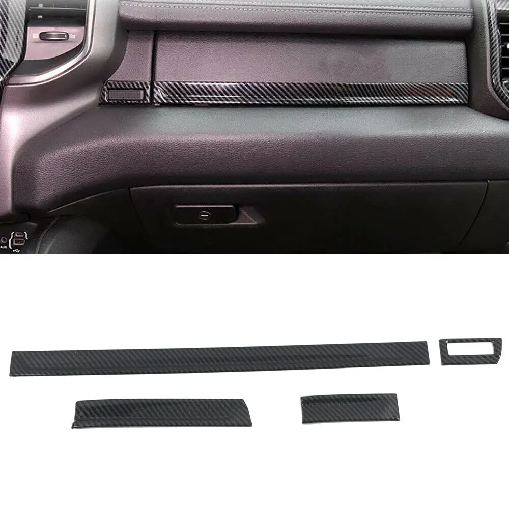 

Carbon Fiber Dashboard Middle Console Stripe Trim For Dodge Ram 1500 2019-2021