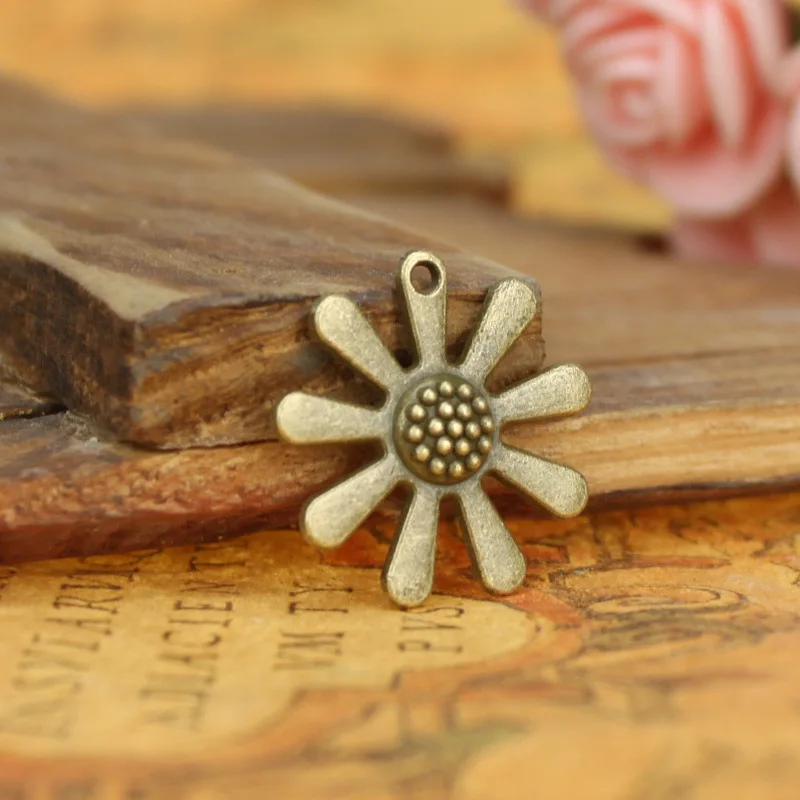 

20Pcs Vintage Daisy Flower Charms Sun Flowers Alloy Pendant For Diy Trendy Jewelry Making Earrings Necklace Accessories Crafts