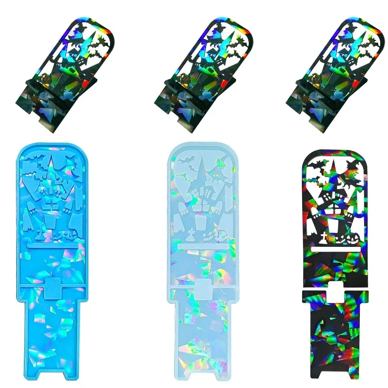 DIY Голографический лазерный замок ведьмы летучая мышь держатель для телефона