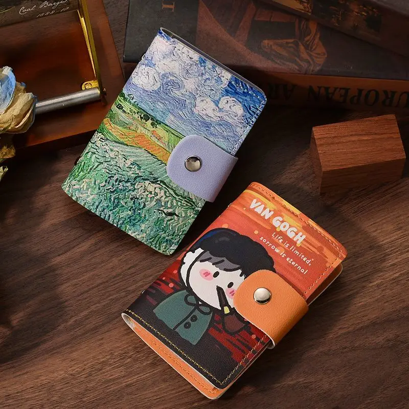 Cute Card Bag Female Small Multi-Card Large Capacity Purse Anti-Theft Brush Driver'S License Set Short Wallet