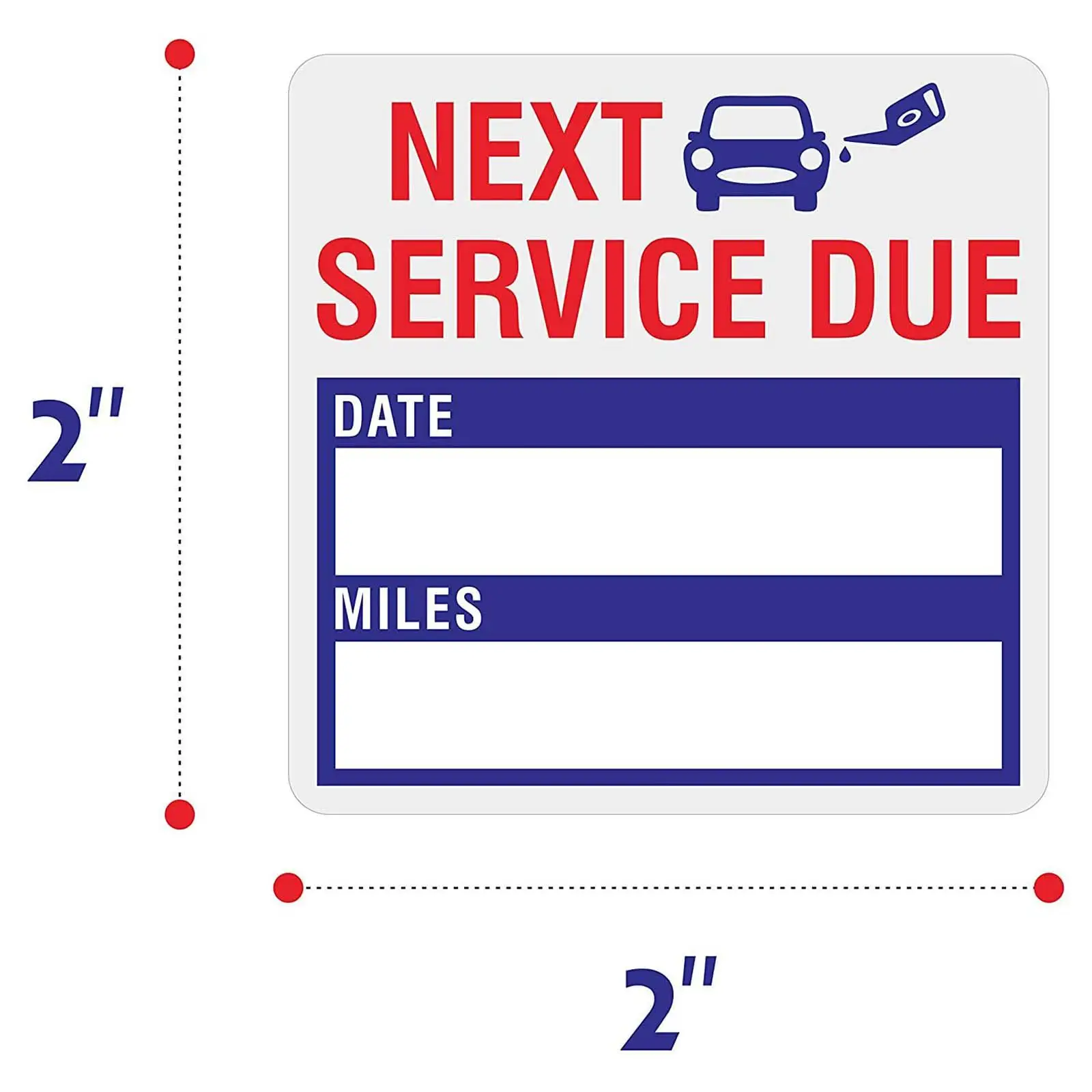 Напоминания о смене масла 2 x дюйма самоклеящиеся этикетки наклейки на окна
