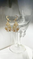 mushroom moon phase huggie earrings retro 70s celestial charm earrings jewelry costume jewelry festival outfit gift