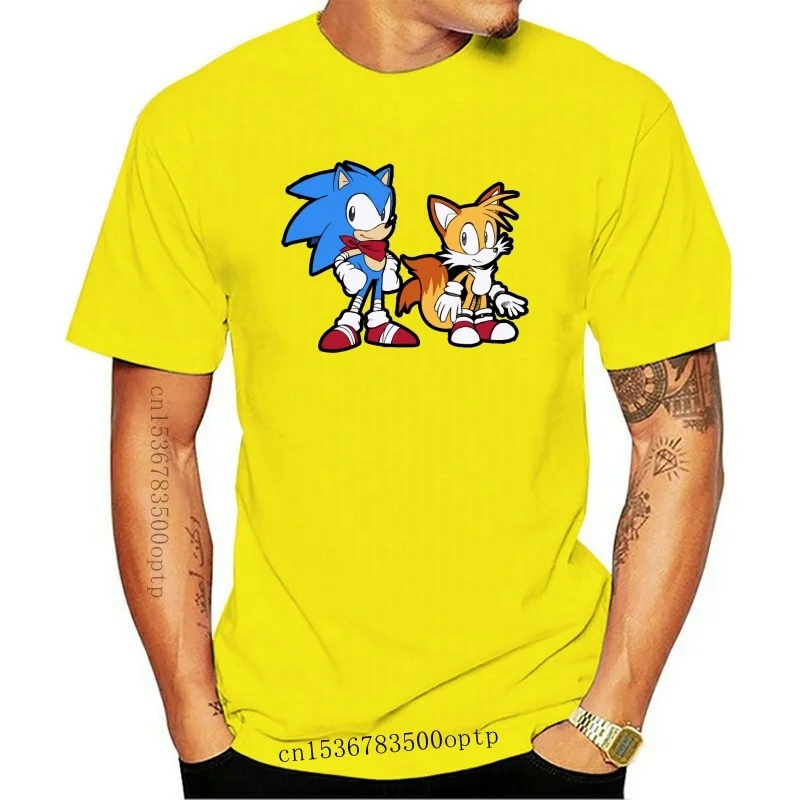 

Футболка с официальным принтом Sonic & tails, серая, новая