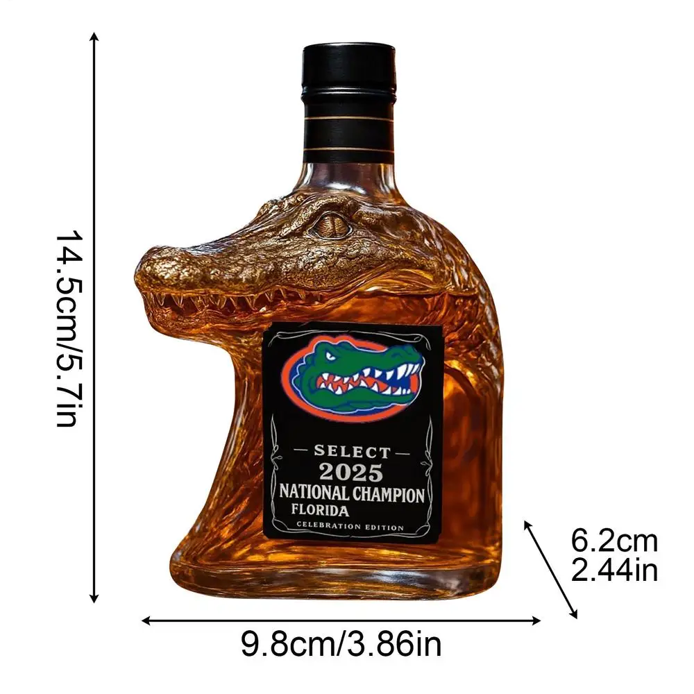 

Стеклянная бутылка для виски в форме крокодила