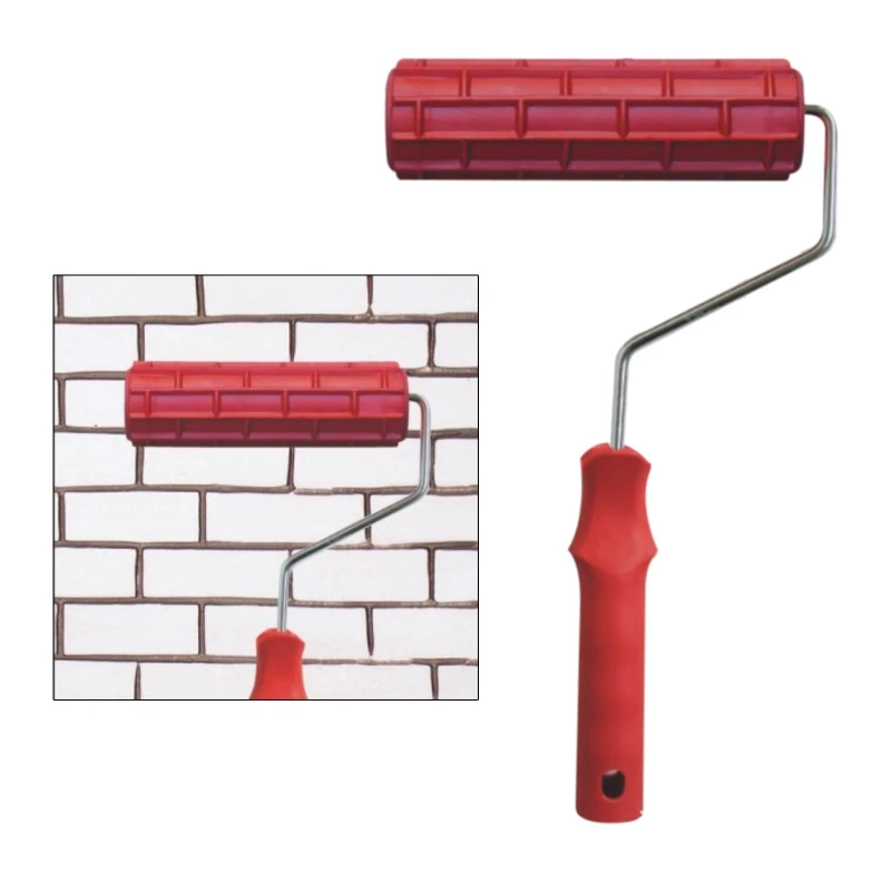 

Household DIY Paint Embossing Roller Art Brush Construction Tool Brick Roller for Wall Paint Texture Rolling Flower Roll
