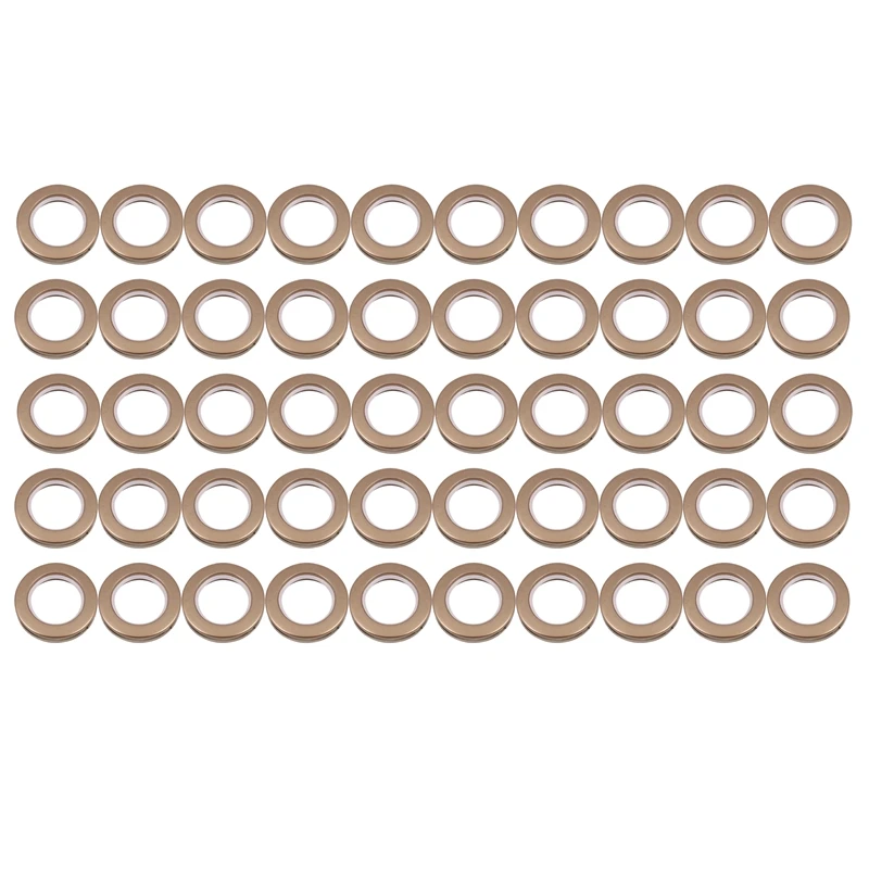 

50 упаковок люверсы для штор, внутренний диаметр 43 мм люверсы-кольца Nanoscale с низким уровнем шума, римское кольцо (кофе)