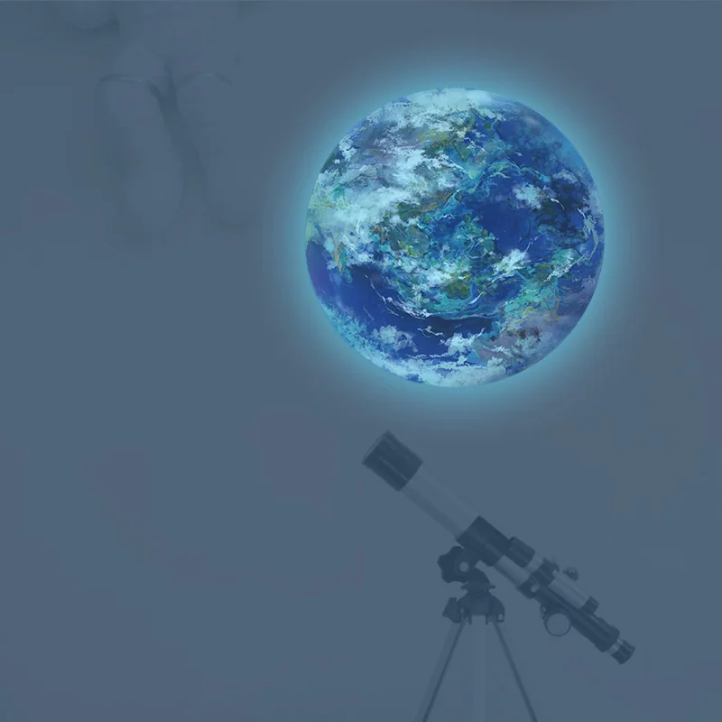 

Синяя светящаяся 3D Наклейка на стену в виде земли, детская комната, гостиная, декоративные наклейки для спальни светится в темноте, домашний...