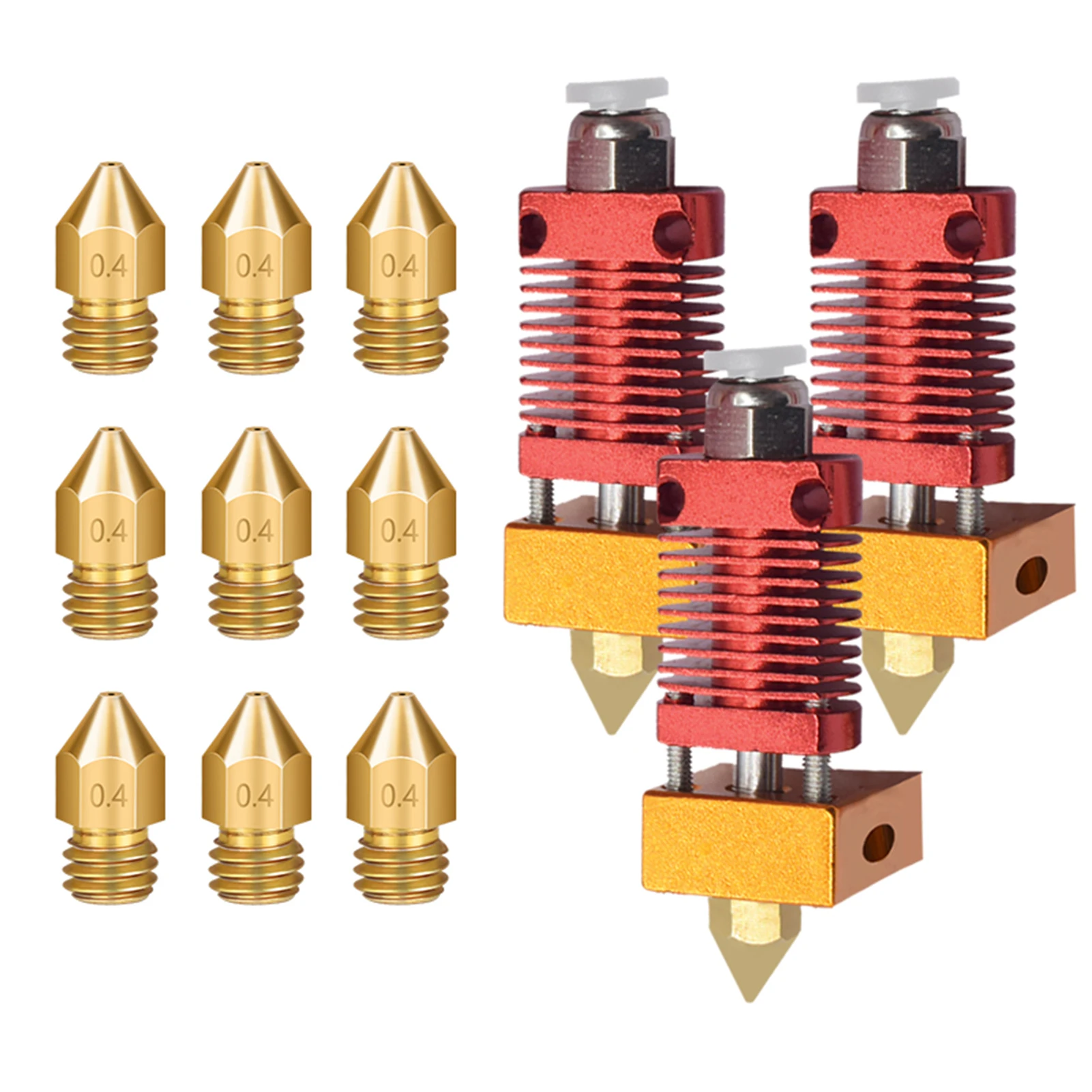 

3 шт./компл. 3D сборный экструдер Hotend Metal Hotend Kit для фотоэлементов/CR10/CR10S/крыльев 2/крыльев 3 / 3 Pro/крыльев 5