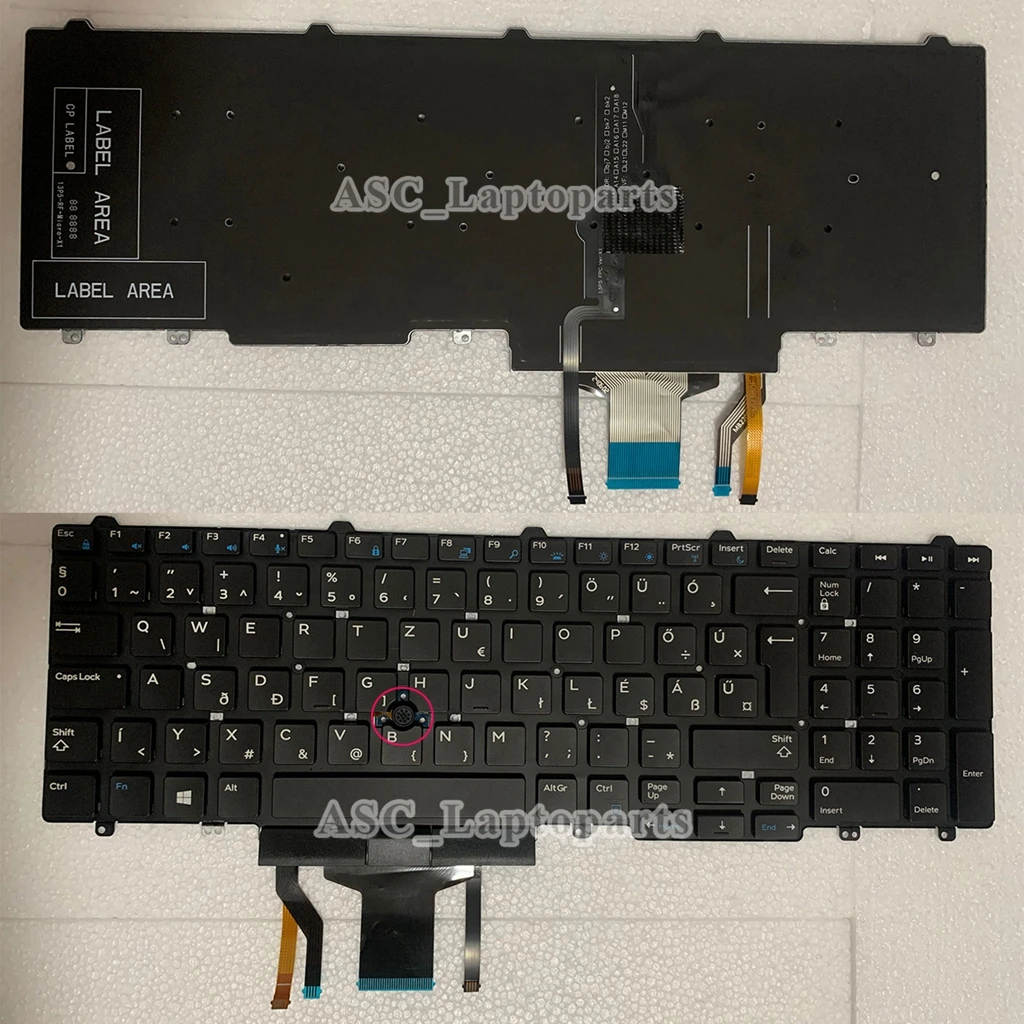 Новая клавиатура в венгерском стиле Magyar для DELL Precision 3520 7520 7720 M3520 M7520 M7720 черная без