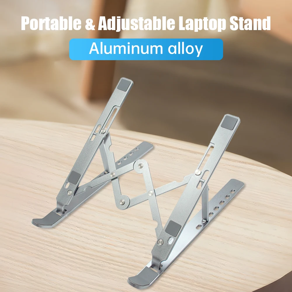 

Регулируемая подставка для ноутбука, портативный держатель для ноутбука, подставка для ноутбука 8-15 дюймов, кронштейн для ноутбука и планшета, алюминиевая настольная лампа