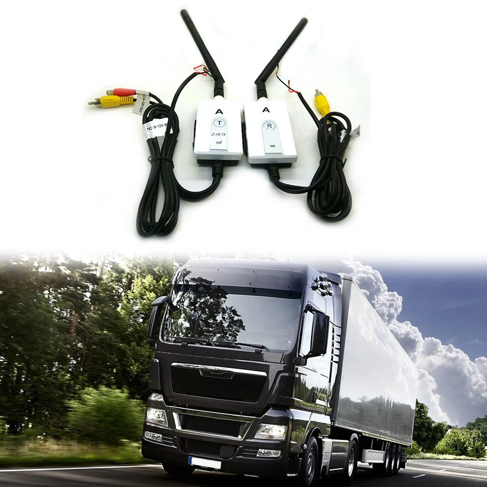 

2.4G Wireless AV Cable Transmitter Receiver For Video Monitor Reverse Camera Video Signal Transmitter + Signal Receiver