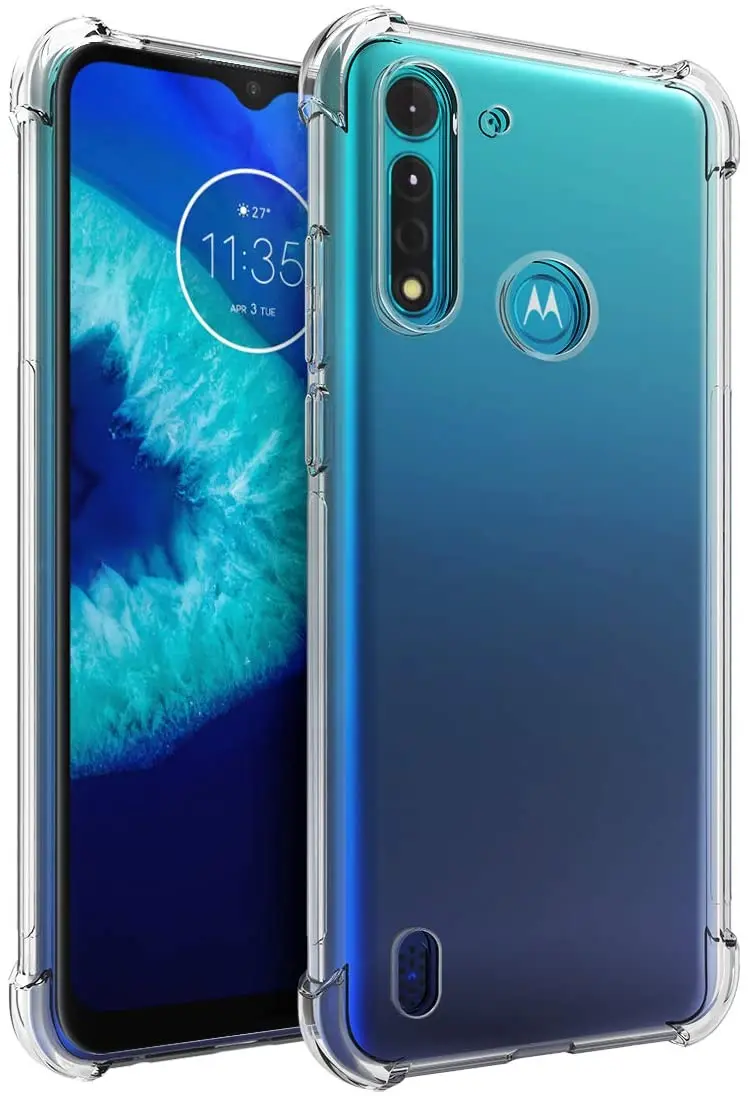 

Motorola Moto G8 Power Lite Shockproof Clear Case, TPU Soft Transparent Crystal Flexible Cover for Moto G8 Play,G8 Power,G8 Plus