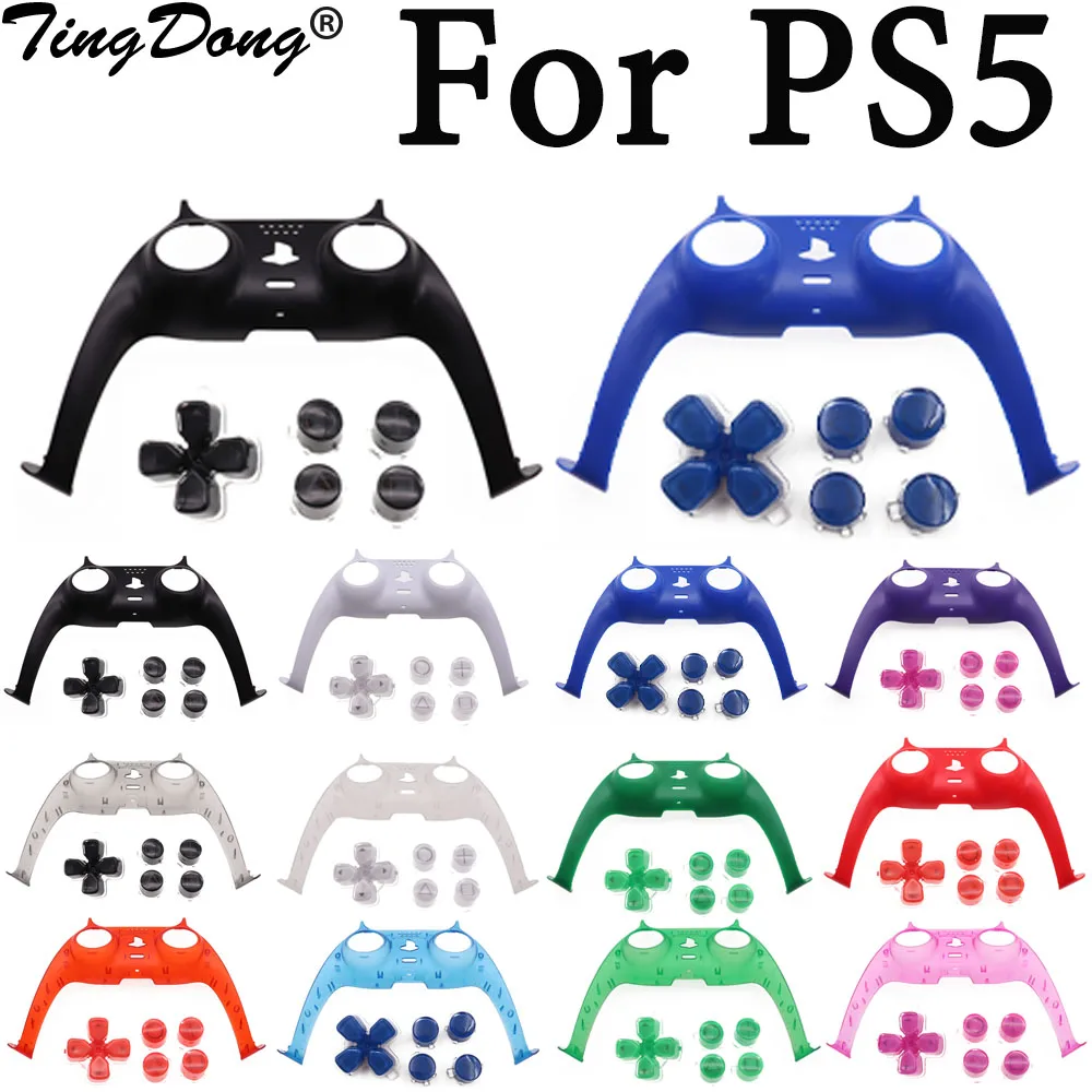 

Replacement Plastic Crystal Buttons ABXY D Pad Driection Key Kit For PS5 Controller Joystick Handle Decoration Shell Cover