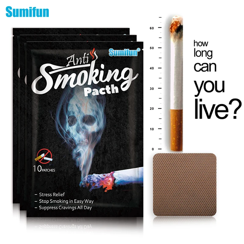 

10/20/30pcs Sumifun Hardcover Quit Smoking Stickers 100% Herbal Quit Smoking Lung health care patch Tobacco Control Products