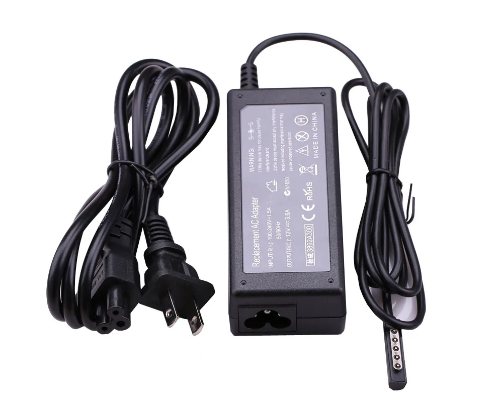 

Адаптер питания переменного тока 12 В 10,6 А, настенное зарядное устройство с кабелем для розетки ЕС или США для Microsoft Surface Pro 1 2 Tablet PC RT RT2 Pro2