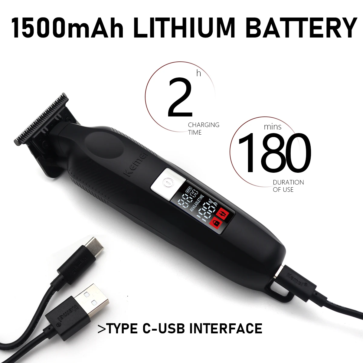 Мужской триммер для волос с керамическим лезвием