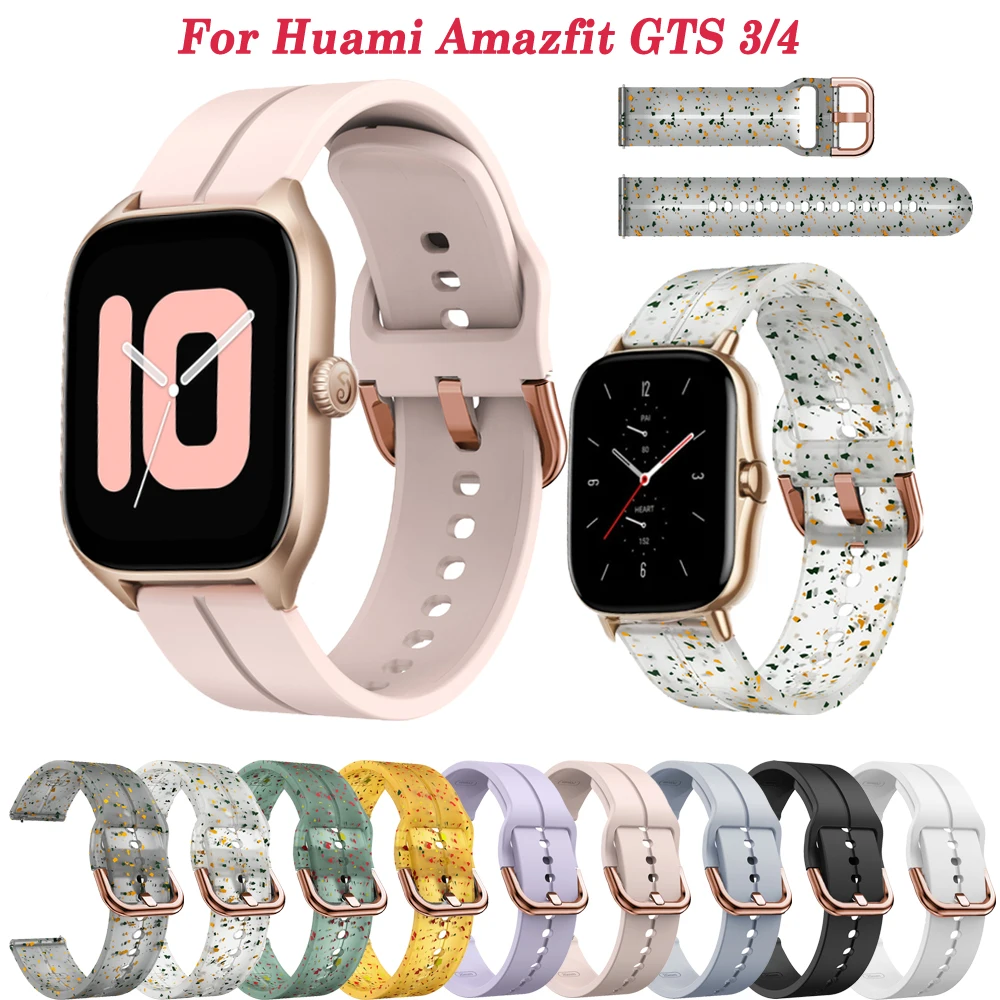 

Ремешок силиконовый для смарт-часов Huami Amazfit GTS4 GTS2, браслет для мини-часов Amazfit GTS 4 3 2 2E/Amazfit Bip 3 Pro, 20 мм