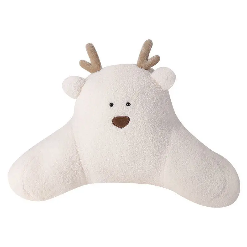 

55CM 1PCS Super Soft Car Seat Sleeping Cute Deer Horn Bear Pillow Plush Stuffed Animal Birthday Present
