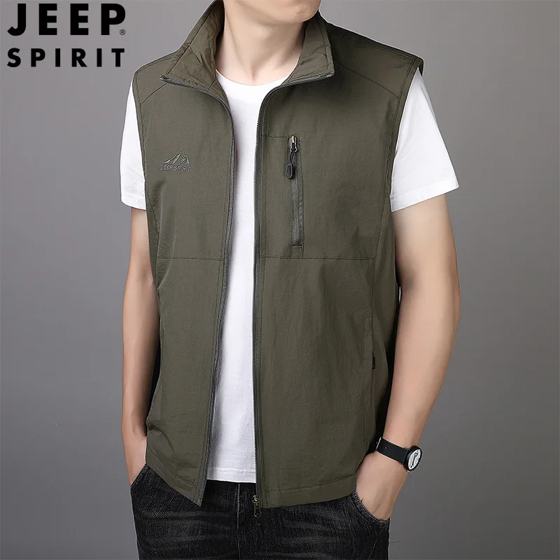 Мужской спортивный жилет JEEP SPIRIT повседневный легкий Свободный без рукавов