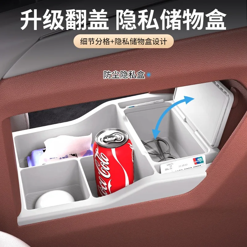 Фото Для BYD Xia 25: Органайзер-вставка для нижней части приборной панели, ящик для хранения очков, органайзер для подлокотника автомобиля №4
