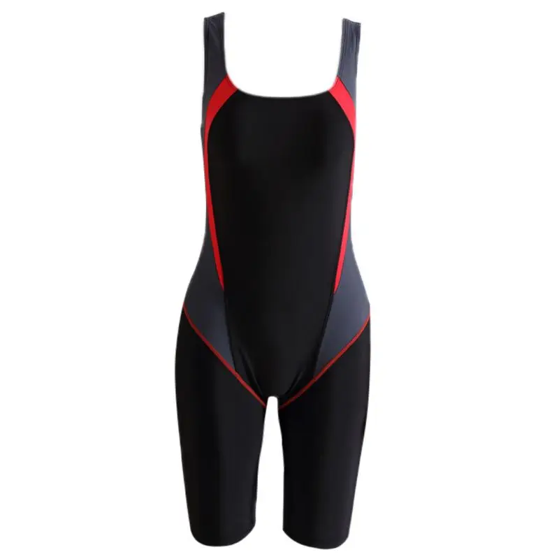 

Женский цельный купальник без рукавов Rashguard Color Block Stripes Snorkeling Su