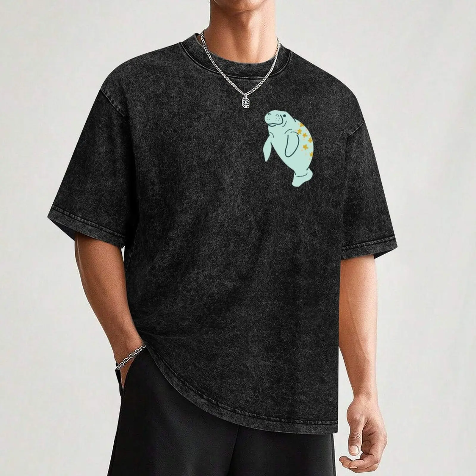 Oh the Hue-Manatee: бирюзовая футболка на заказ мужские футболки большого размера с