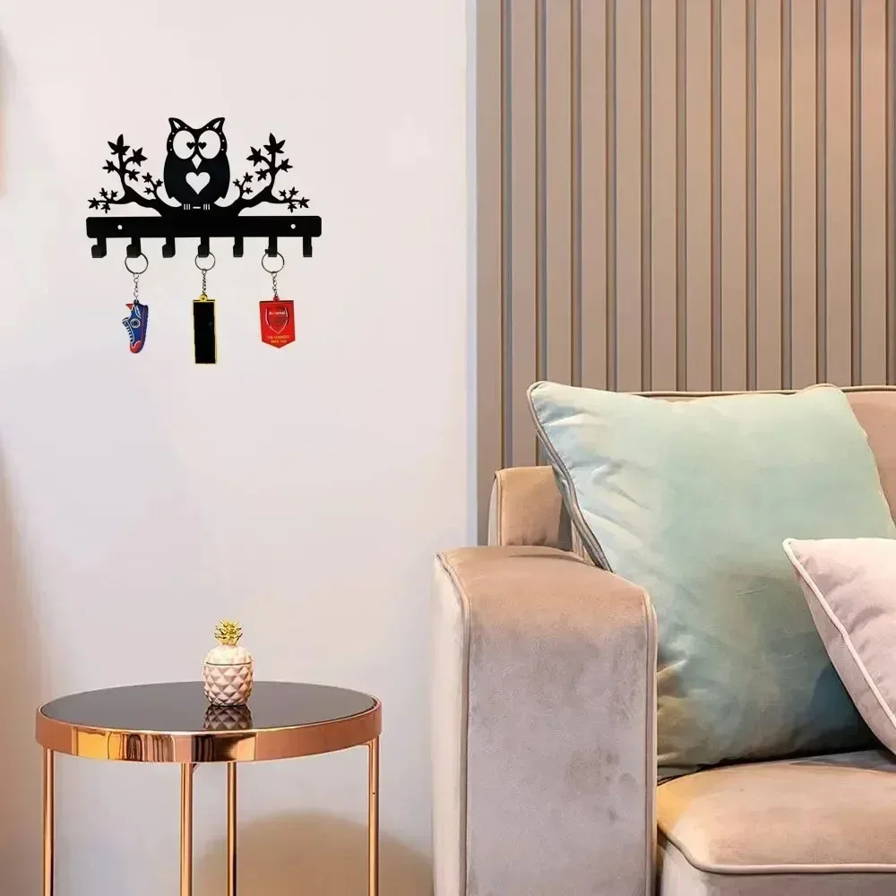 1 шт. Металлическая вешалка для ключей с совой на кленовых деревах — потрясающий