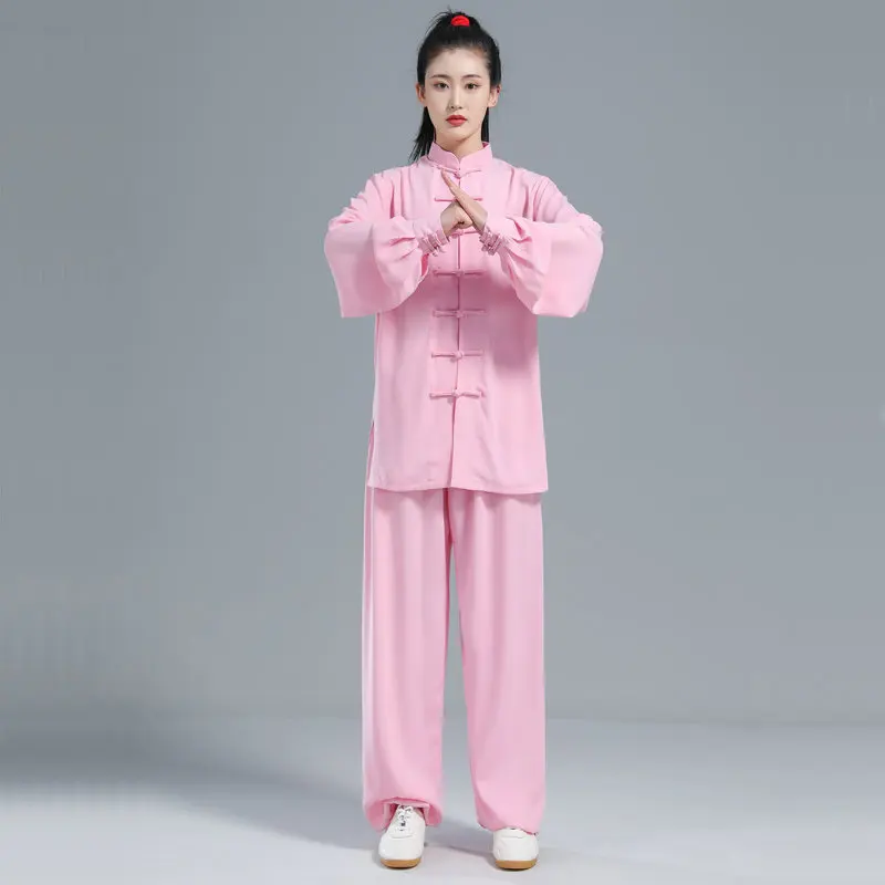 Женский хлопковый шелковый костюм китайского тай-чи мужской для кунг-фу ушу