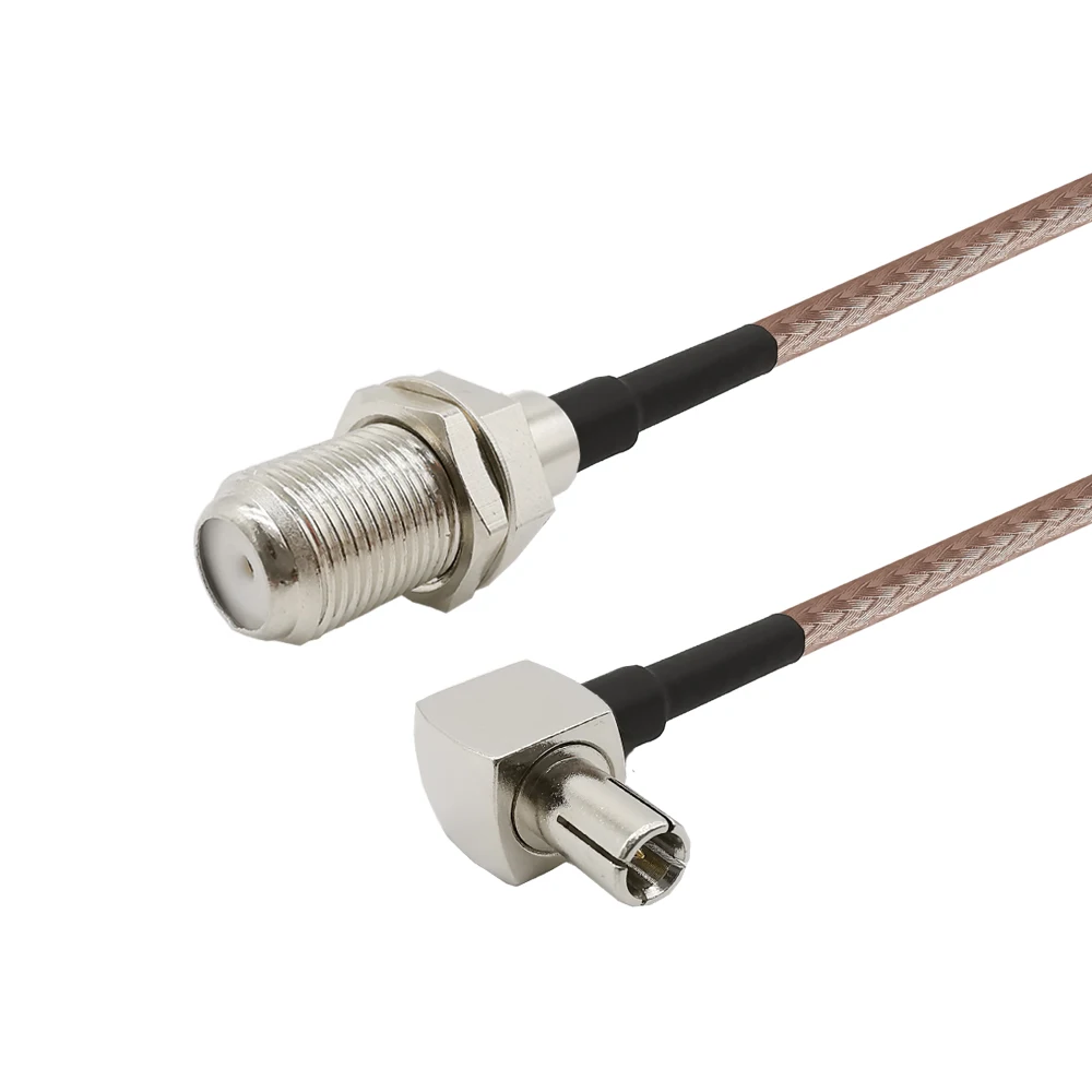 

1Pcs Right Angle RG316 TS9 Male Plug To Female Jack Coaxial Cable Pigtail Antenna Connector RG316 TS9-F Adapter