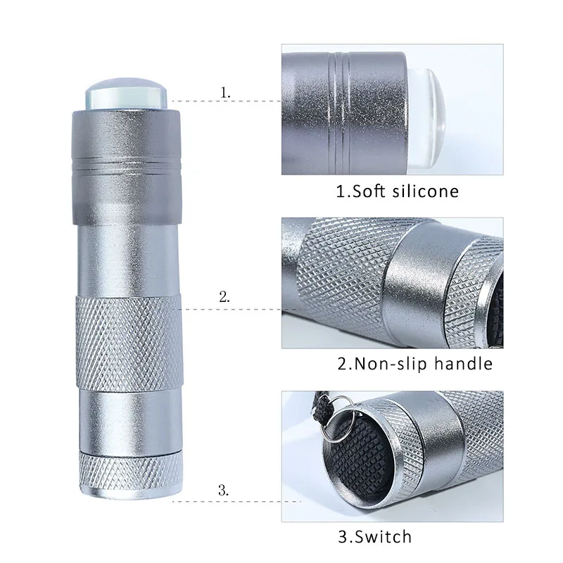 Ручная лампа для дизайна ногтей с быстрозаверяющейся гелевой лампой из силикона