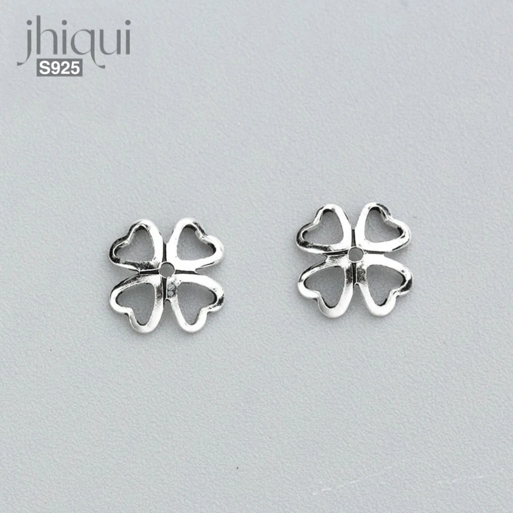 

5 шт./лот, 925 Стерлинговое Серебро, 8 мм, шапочки для бусин с лепестками, Концевики для изготовления ювелирных изделий своими руками, фурнитура...