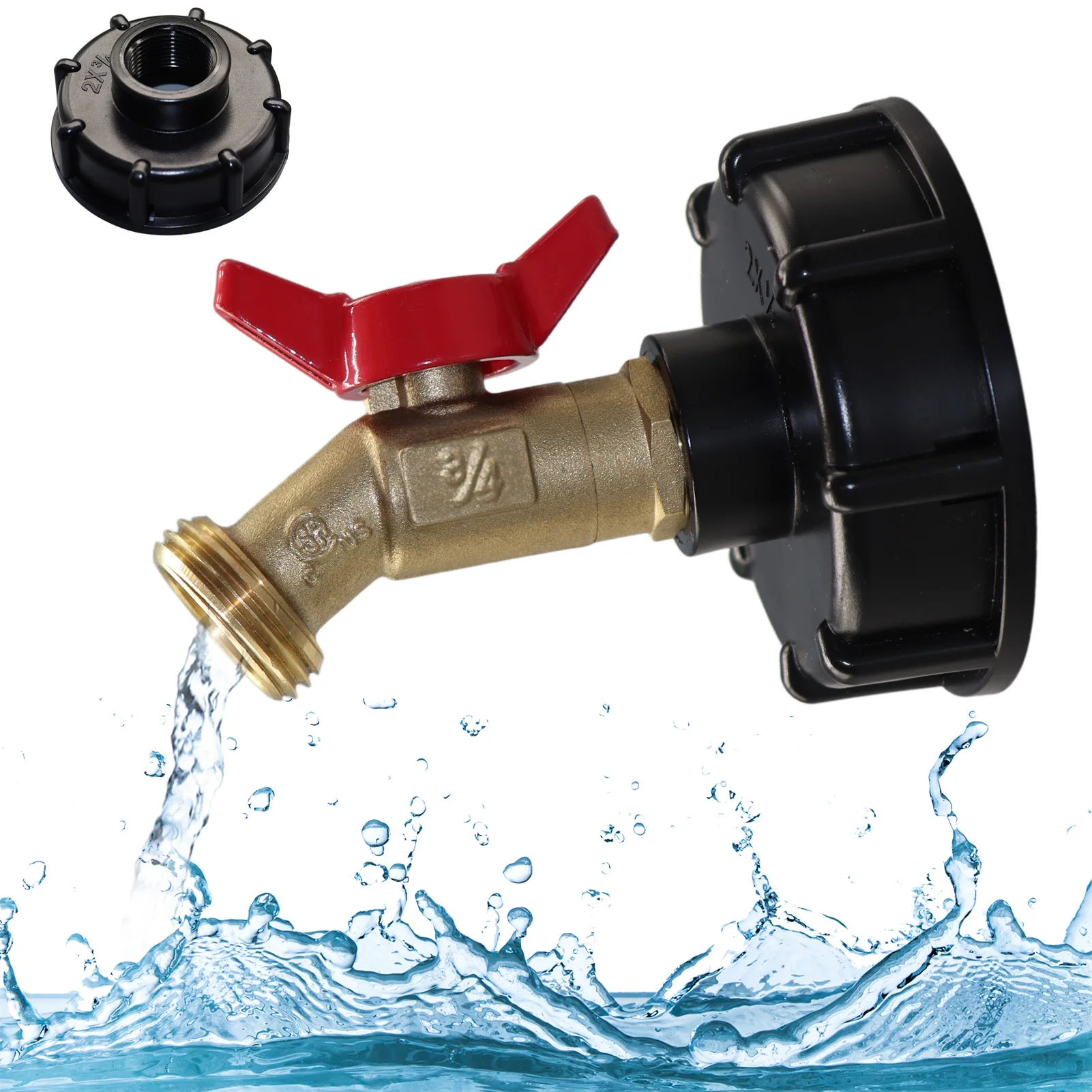 

IBC тоут фитинги соединение S60x6 IBC тоут адаптер шланг смеситель клапан инструмент бессвинцовый Латунное водяное сопло Tote бак адаптер латунны...