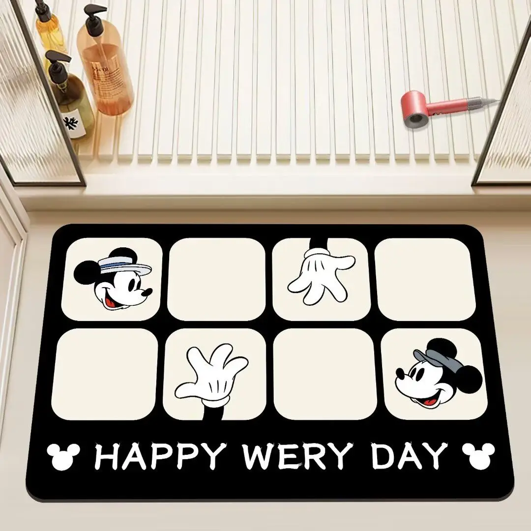 Абсорбирующий мягкий коврик из мультфильма Disney с изображением аниме Микки