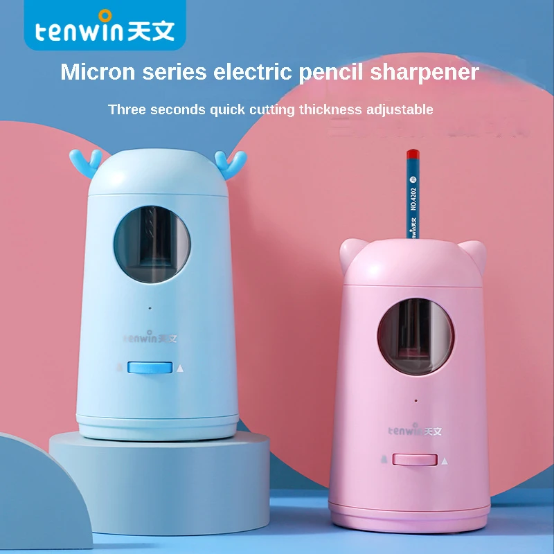 Tenwin Electric Pencil Sharpener All-in-one Knife Holder Semi-automatic Sharpener Rechargeable Stationery for Students School