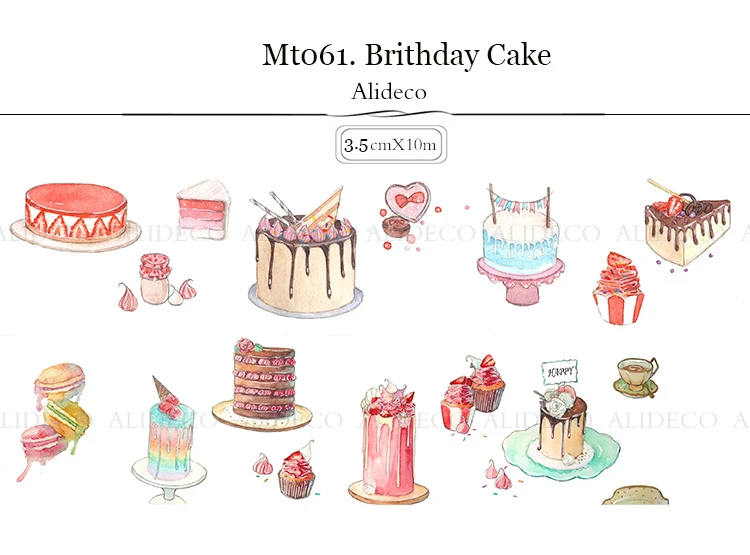 

Alideco мультяшные бумажные наклейки для скрапбукинга 10 м