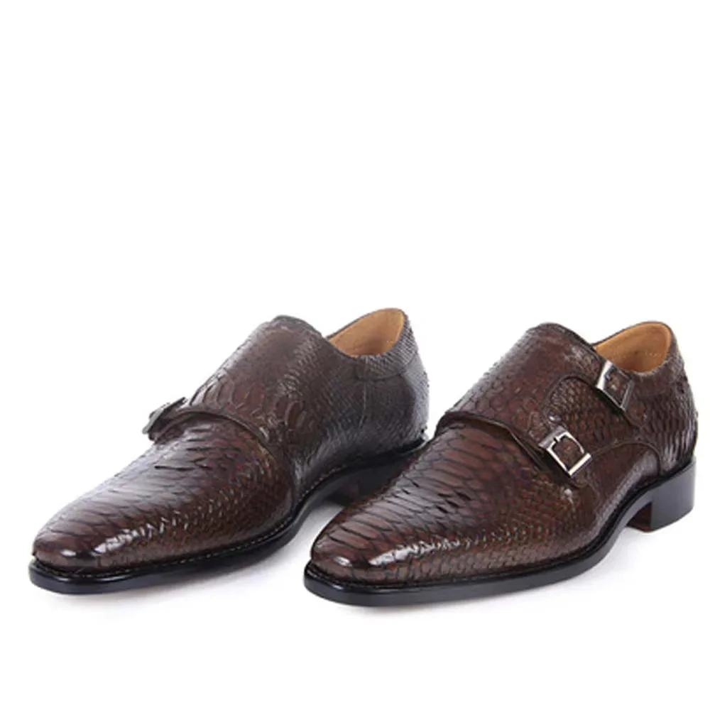 Hubu новый импорт мужская кожаная обувь из кожи питона официальная удобная со